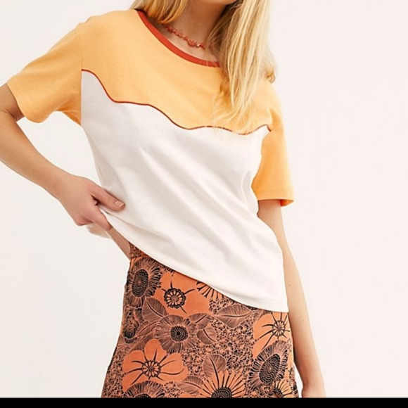 Free people x Wrangler retro boxy 70s tee - Picture 2 of 4